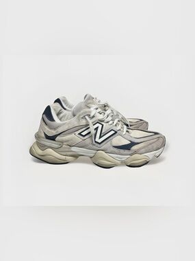 New Balance 9060 Cream Gray Navy Sneakers Men’s 12